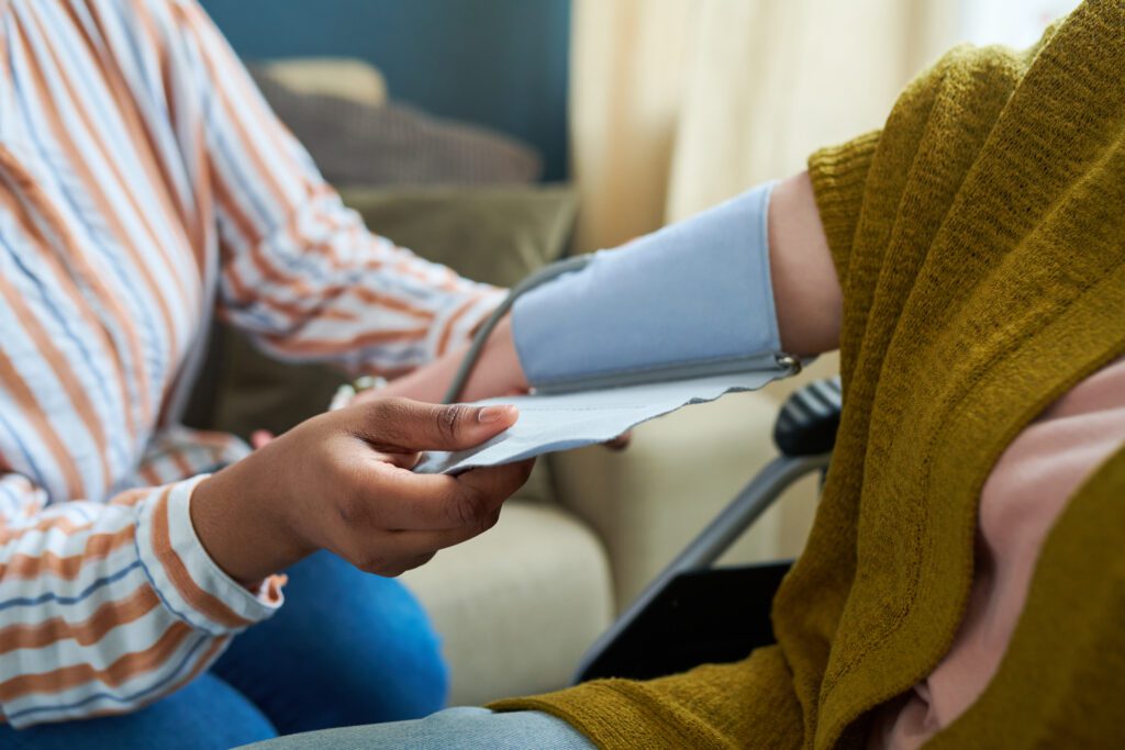 Nurse visiting senior female patient at home 2022 05 30 20 25 35 utc