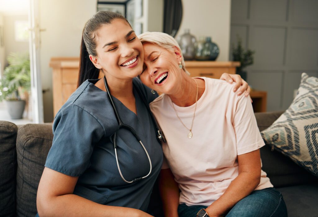 Senior woman hug or medical caregiver in house li 2022 12 14 00 17 41 utc